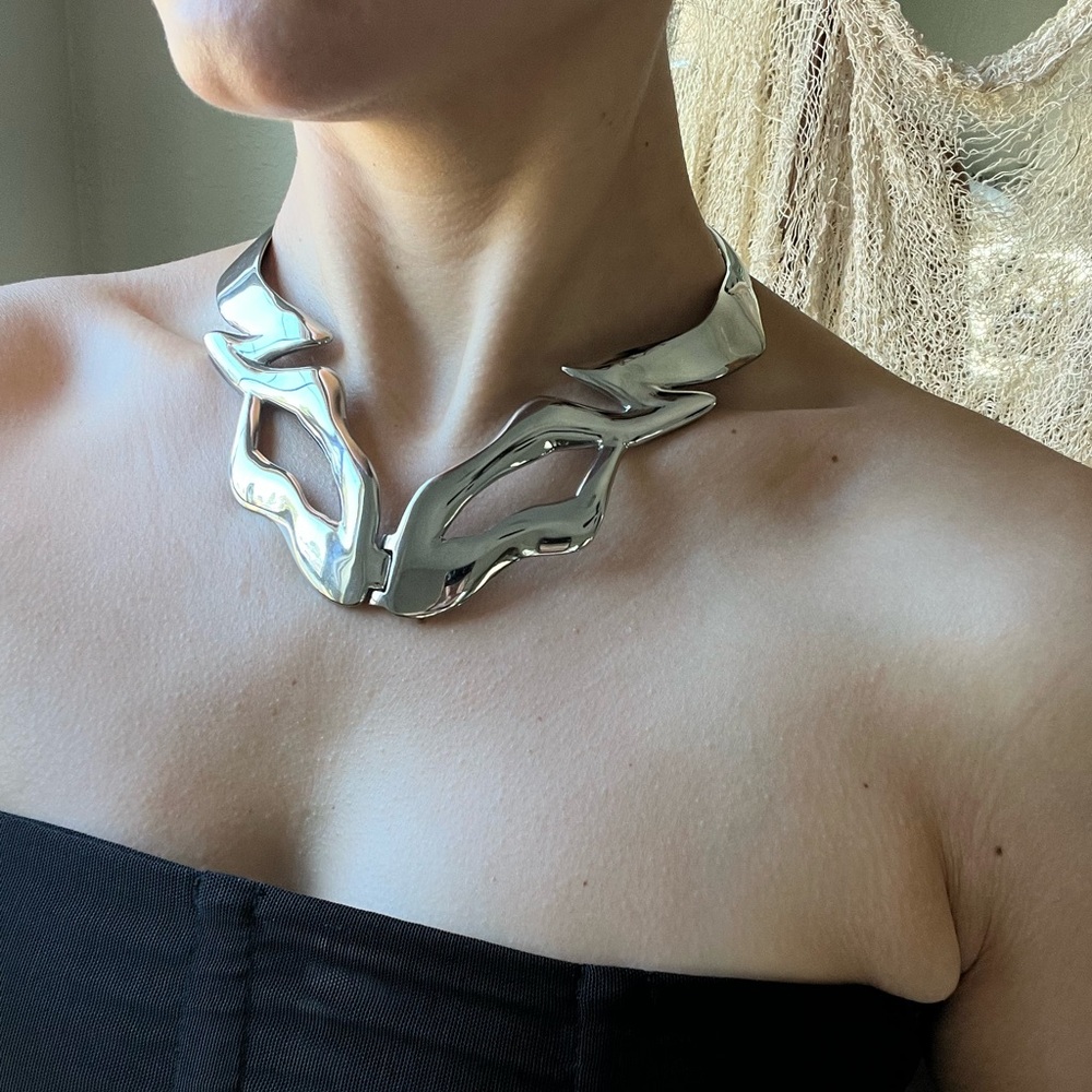 Vitaly Silver Warp Necklace
